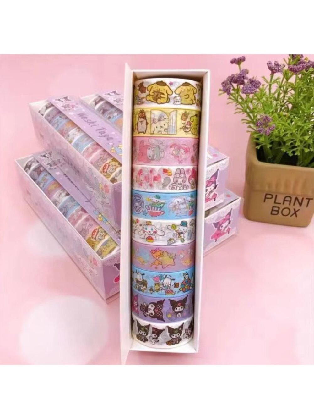 Hello Kitty, Kuromi & My Melody Washi Tape Set 10‑Roll Kawaii Crafting Tape